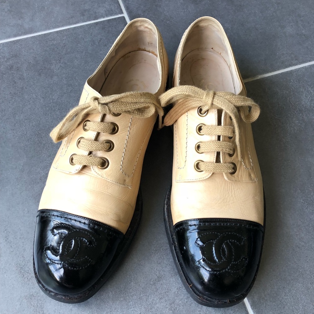 Chanel leather oxfords - Picture 1 of 7